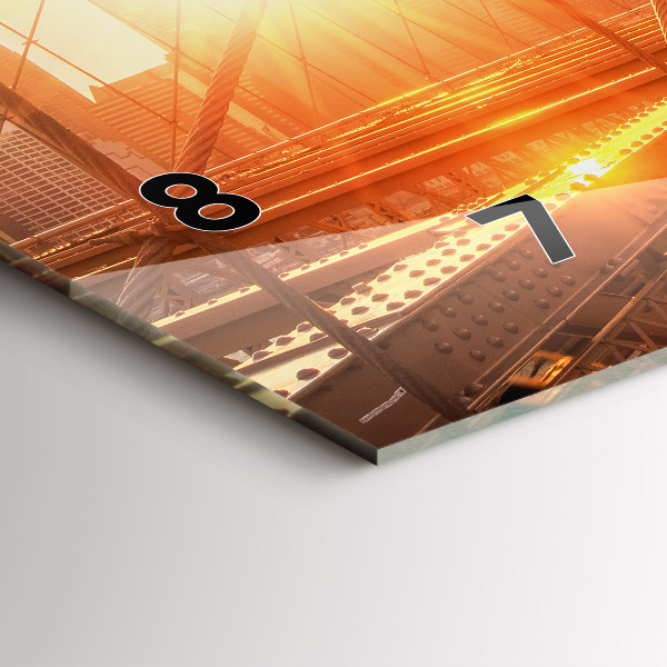 Zegar szklany poziomy Most Brookliński NYC