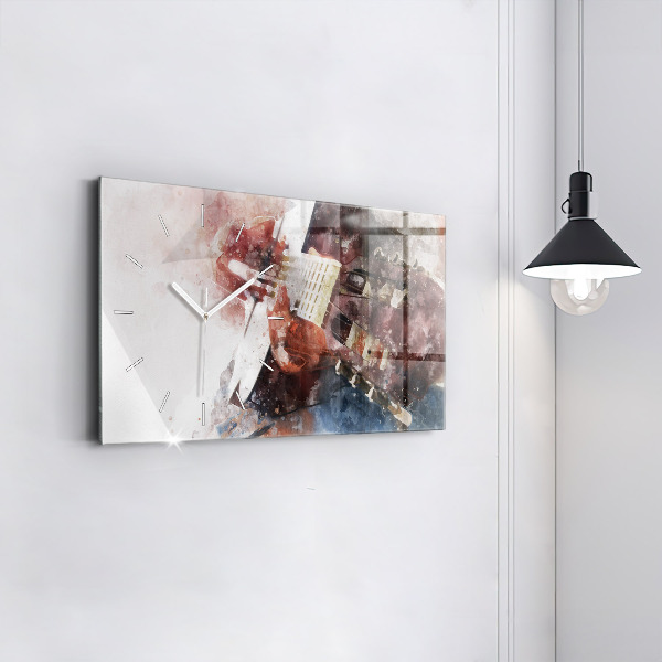 Zegar szklany poziomy Wizualizacja Gitary