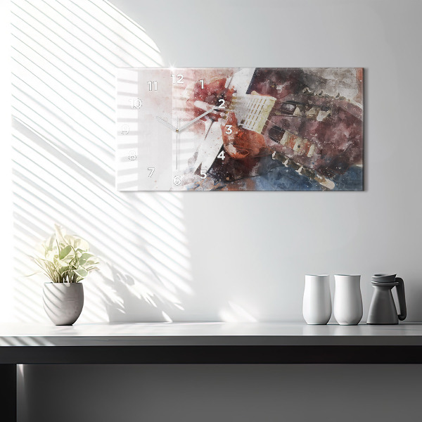 Zegar szklany poziomy Wizualizacja Gitary