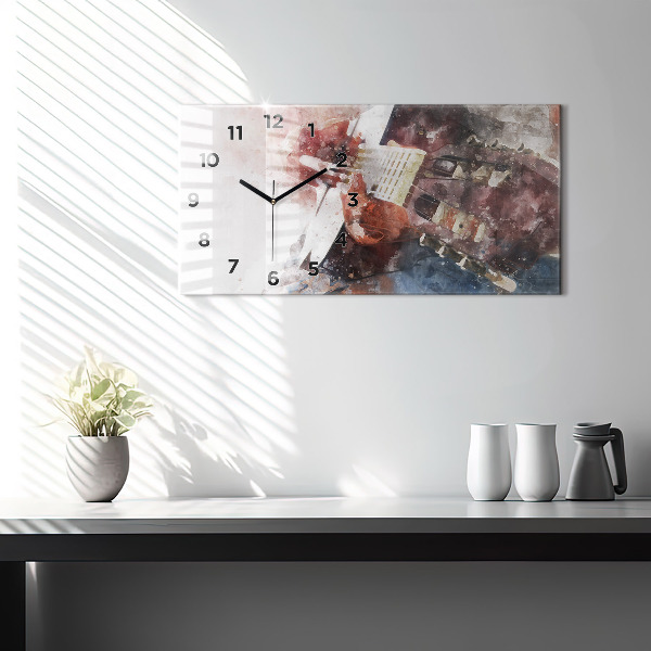 Zegar szklany poziomy Wizualizacja Gitary