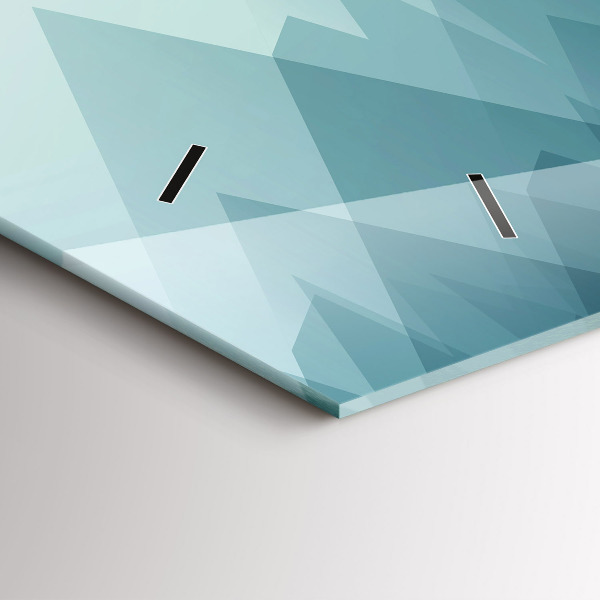 Zegar szklany poziomy Geometryczne figury
