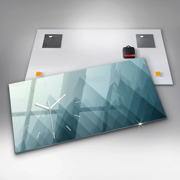 Zegar szklany poziomy Geometryczne figury