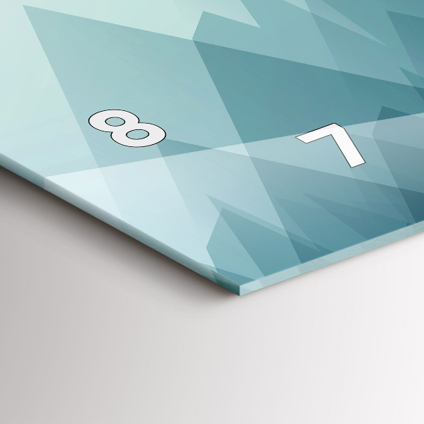 Zegar szklany poziomy Geometryczne figury