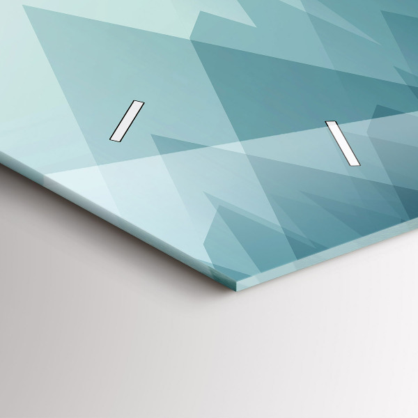 Zegar szklany poziomy Geometryczne figury