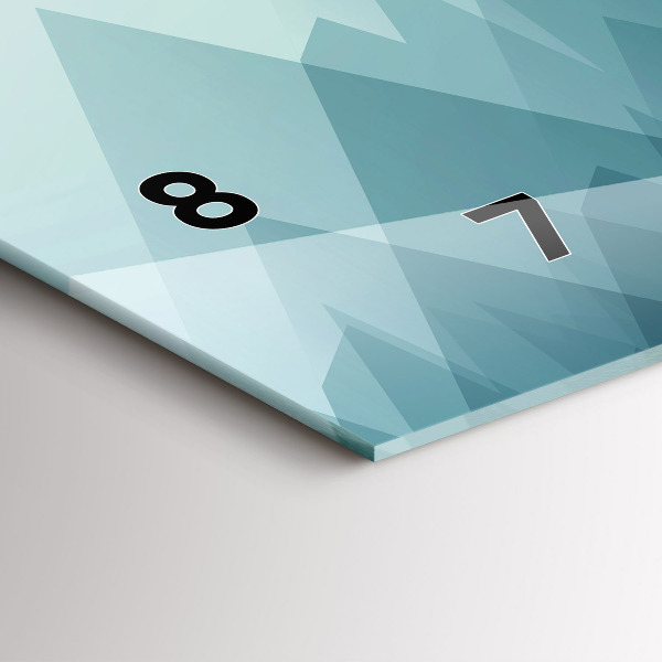 Zegar szklany poziomy Geometryczne figury