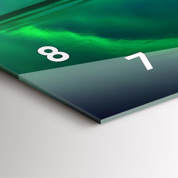 Zegar szklany poziomy Zorza Polarna