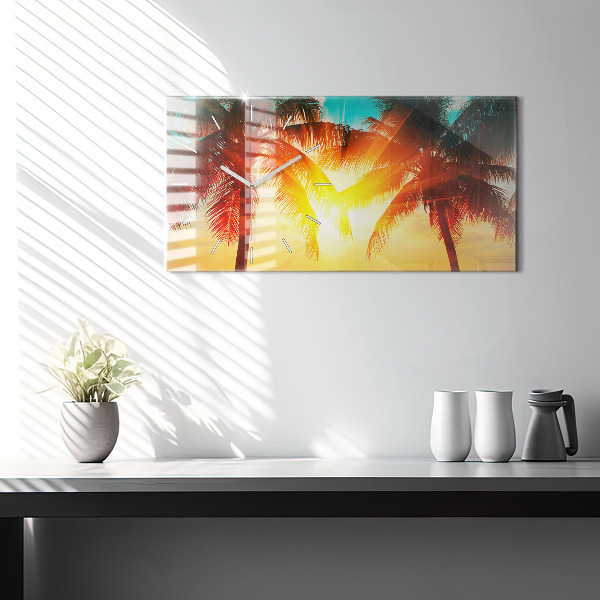 Zegar szklany poziomy Wakacje Odpoczynek Lato