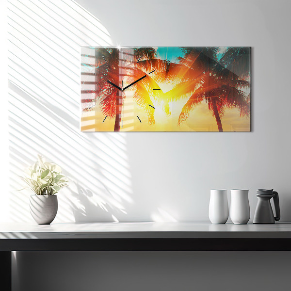 Zegar szklany poziomy Wakacje Odpoczynek Lato