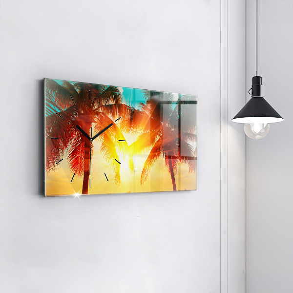 Zegar szklany poziomy Wakacje Odpoczynek Lato