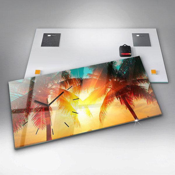 Zegar szklany poziomy Wakacje Odpoczynek Lato