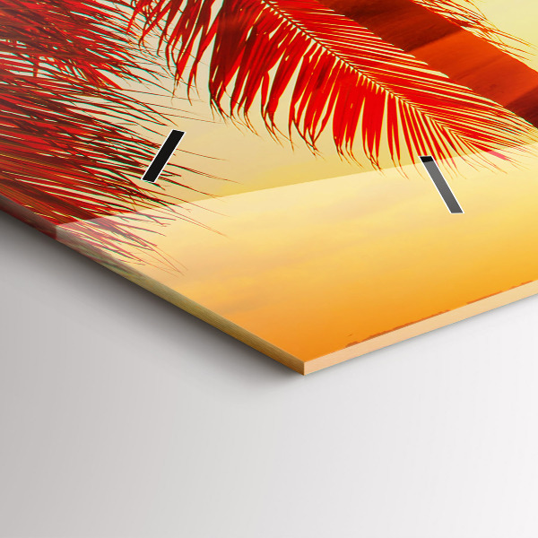 Zegar szklany poziomy Wakacje Odpoczynek Lato