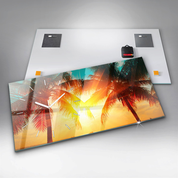 Zegar szklany poziomy Wakacje Odpoczynek Lato