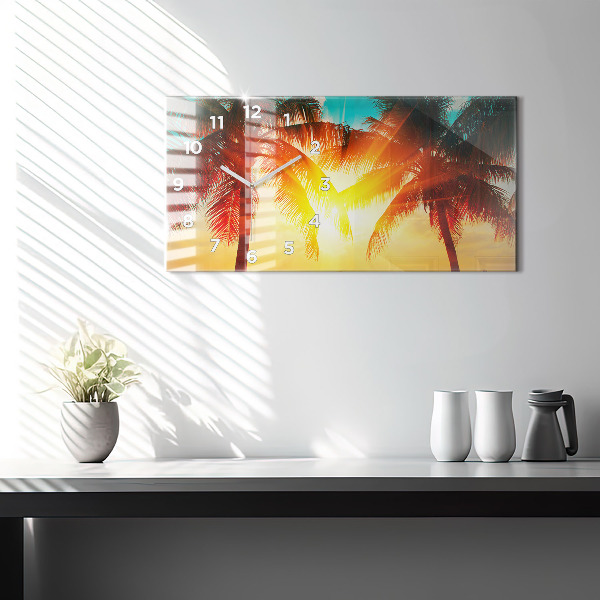 Zegar szklany poziomy Wakacje Odpoczynek Lato