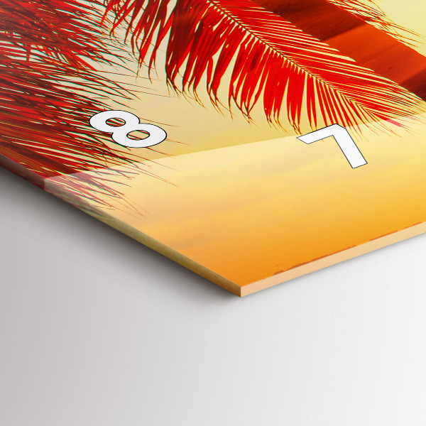 Zegar szklany poziomy Wakacje Odpoczynek Lato