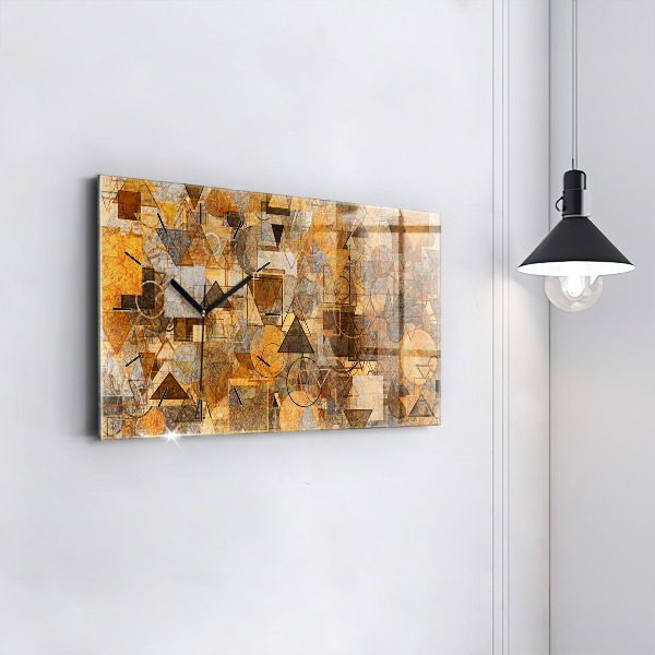 Zegar szklany poziomy Kształty Geometryczne