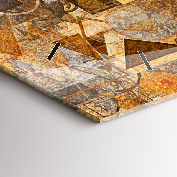 Zegar szklany poziomy Kształty Geometryczne