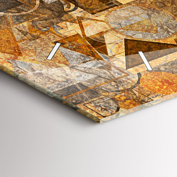 Zegar szklany poziomy Kształty Geometryczne