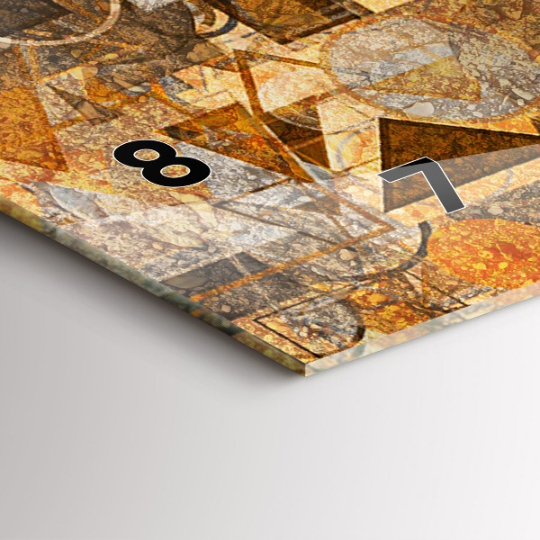 Zegar szklany poziomy Kształty Geometryczne