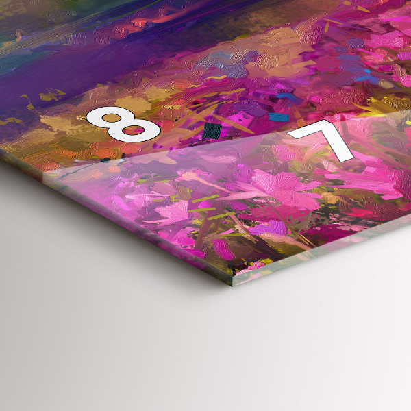 Zegar szklany poziomy Łąka w zachodzie słońca