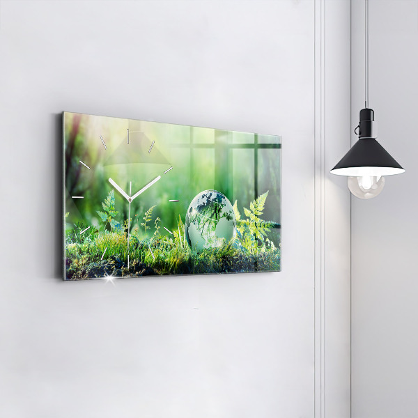 Zegar szklany poziomy Kula Ziemska