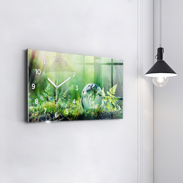 Zegar szklany poziomy Kula Ziemska