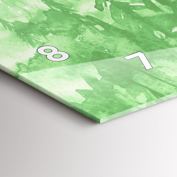 Zegar szklany poziomy Malarstwo zielony las