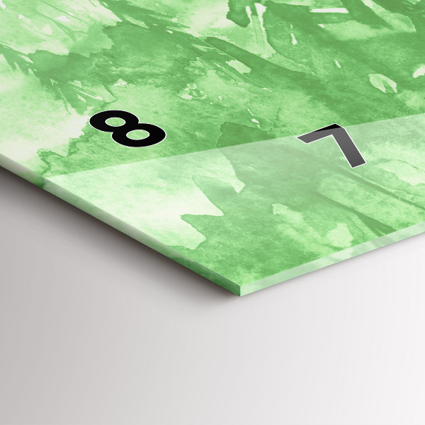 Zegar szklany poziomy Malarstwo zielony las