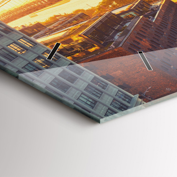 Zegar szklany poziomy Nowy Jork Manhattan