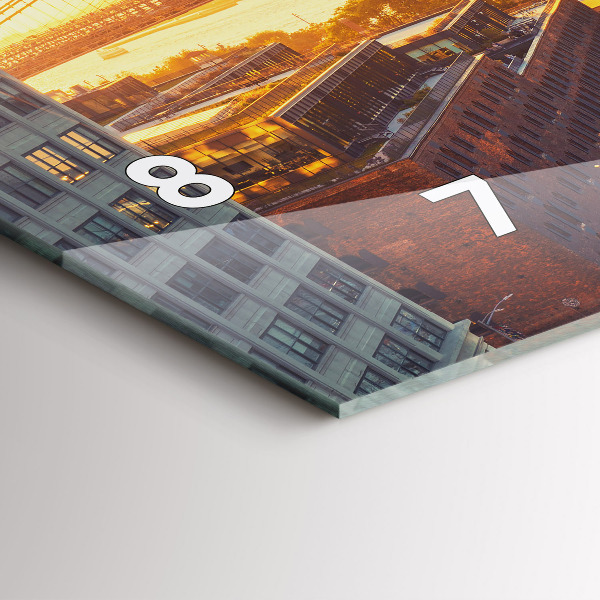 Zegar szklany poziomy Nowy Jork Manhattan