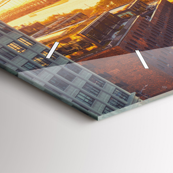 Zegar szklany poziomy Nowy Jork Manhattan