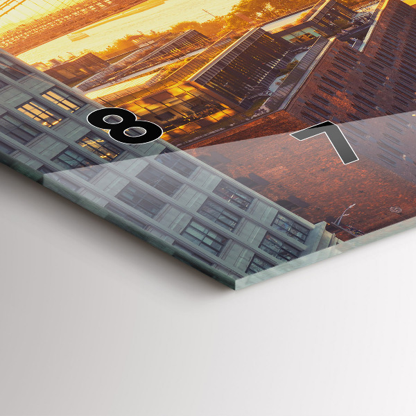 Zegar szklany poziomy Nowy Jork Manhattan