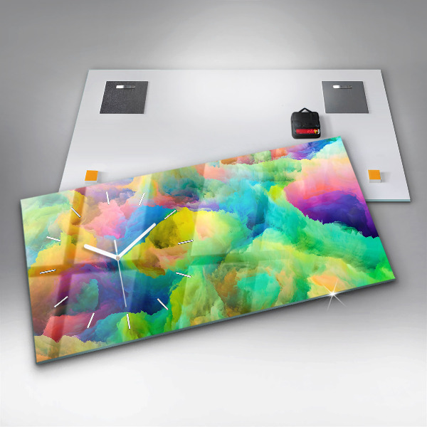 Zegar szklany poziomy Fraktalna Tekstura