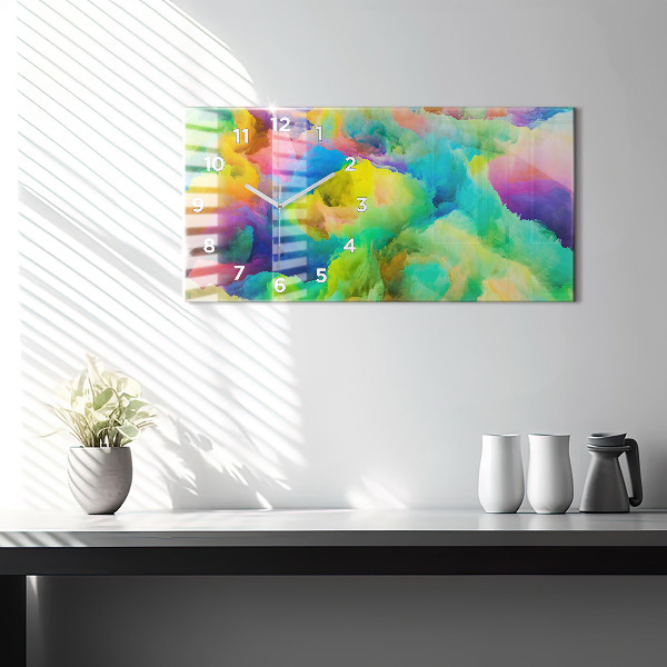 Zegar szklany poziomy Fraktalna Tekstura