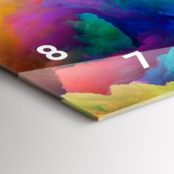 Zegar szklany poziomy Fraktalna Tekstura