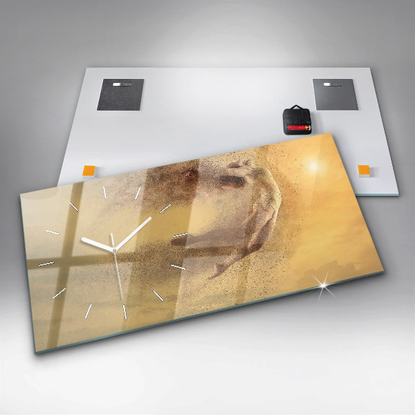 Zegar szklany poziomy Kobieta w figurze