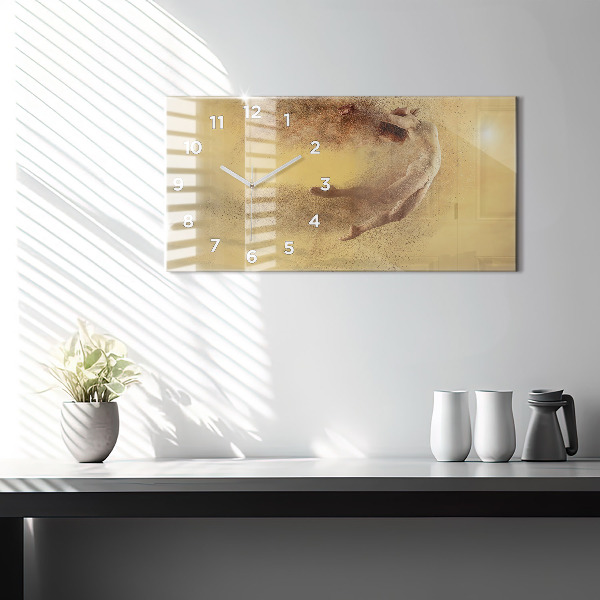 Zegar szklany poziomy Kobieta w figurze