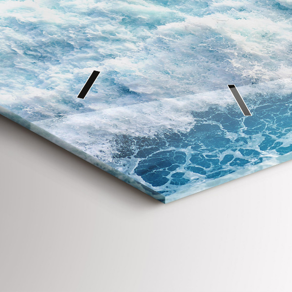 Zegar szklany poziomy Fale oceanu