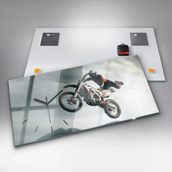 Zegar szklany poziomy Motorowy Styl Adrenalina