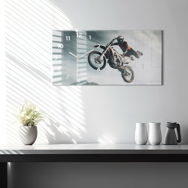 Zegar szklany poziomy Motorowy Styl Adrenalina