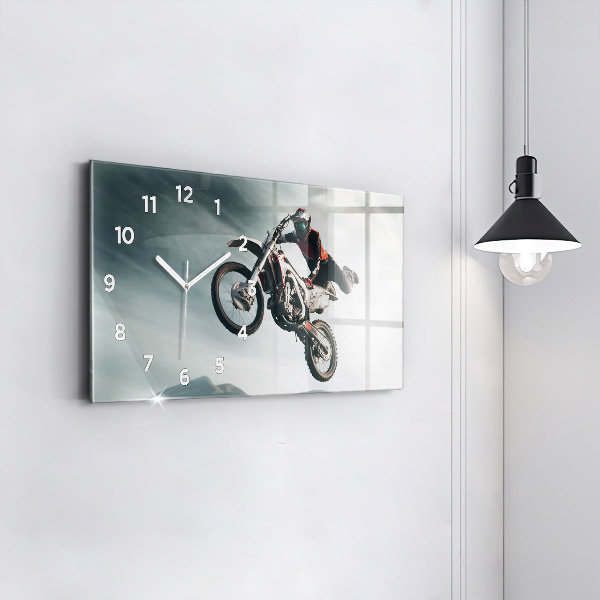 Zegar szklany poziomy Motorowy Styl Adrenalina