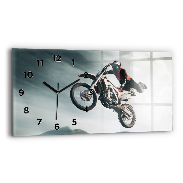 Zegar szklany poziomy Motorowy Styl Adrenalina