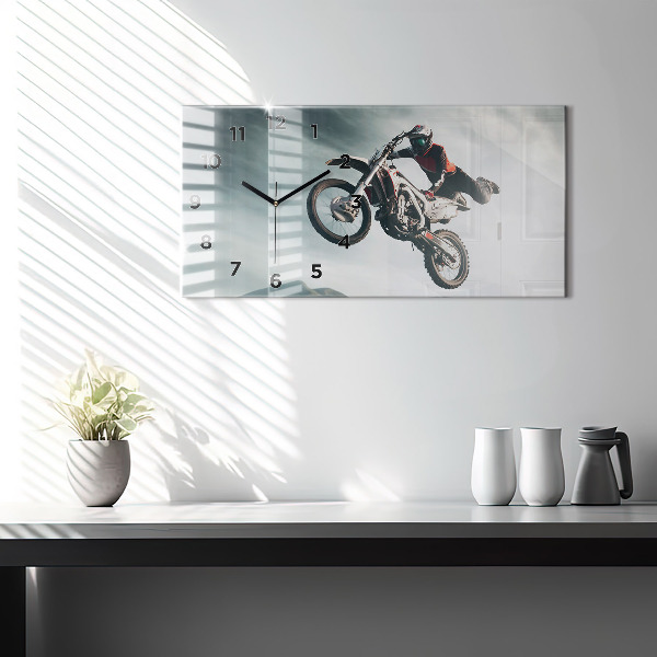 Zegar szklany poziomy Motorowy Styl Adrenalina