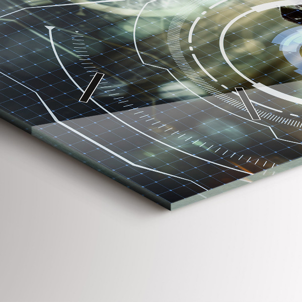 Zegar szklany poziomy Żołnierz z bronią