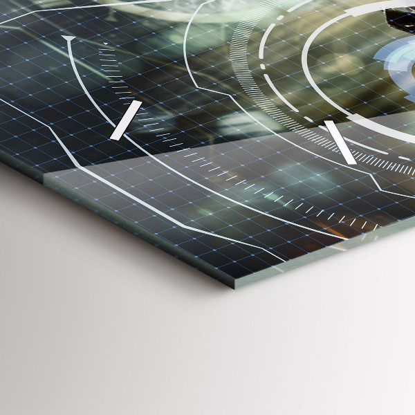 Zegar szklany poziomy Żołnierz z bronią