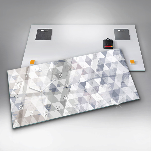 Zegar szklany poziomy Wzór geometryczny