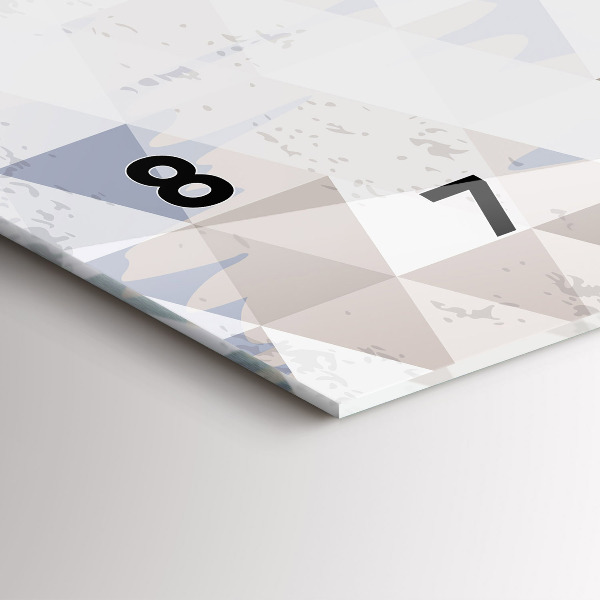 Zegar szklany poziomy Wzór geometryczny