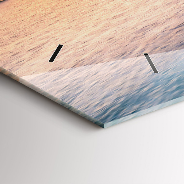 Zegar szklany poziomy Zachód słońca Malediwy