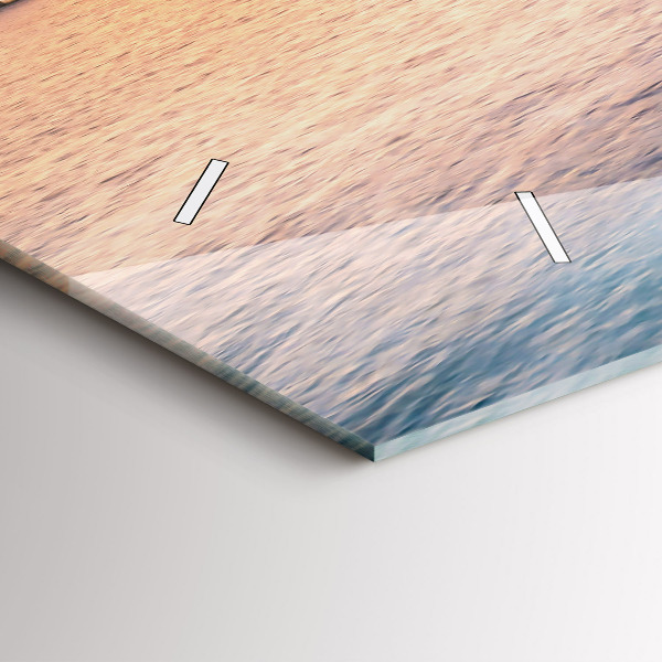 Zegar szklany poziomy Zachód słońca Malediwy