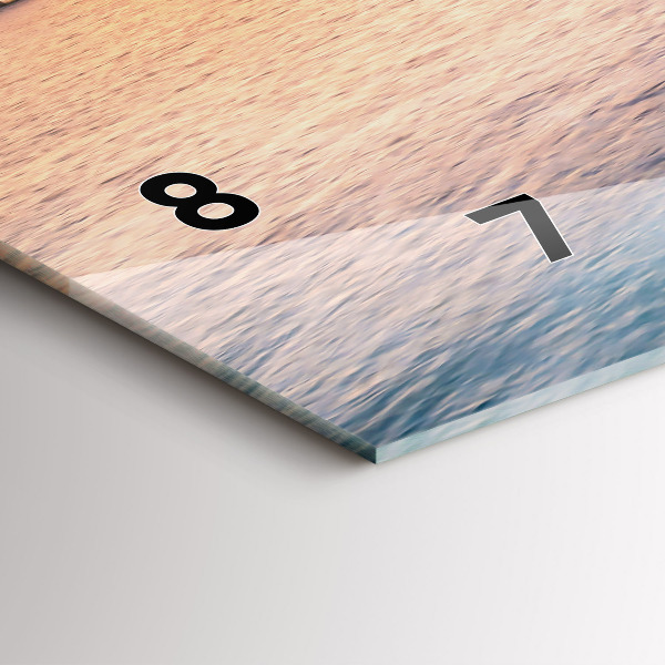 Zegar szklany poziomy Zachód słońca Malediwy