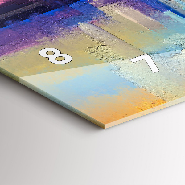 Zegar szklany poziomy Pejzaż morski